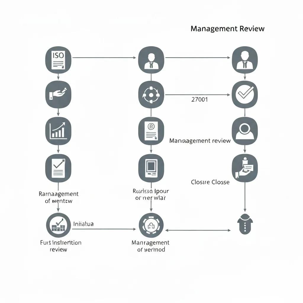 Visual representation of the management review process in ISO 27001