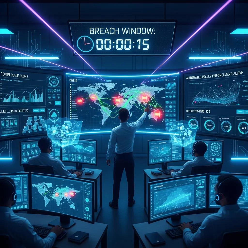 Security operations centre showing cybersecurity compliance automation tools