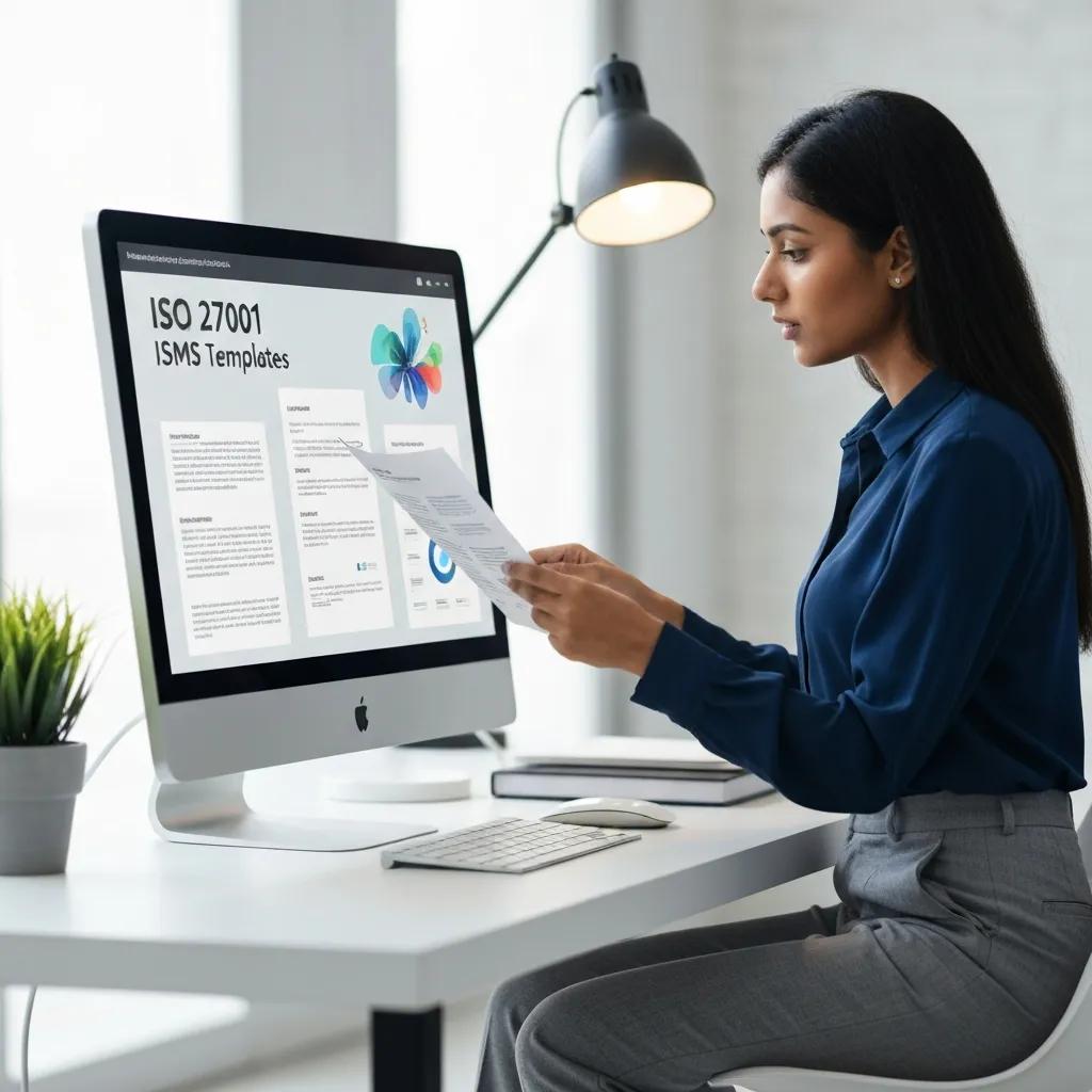 Collection of ISO 27001 ISMS templates on-screen