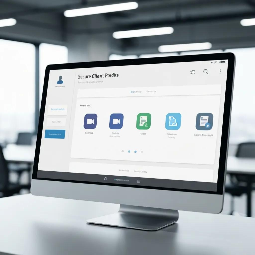 Secure client portal screenshot for remote ISO audits