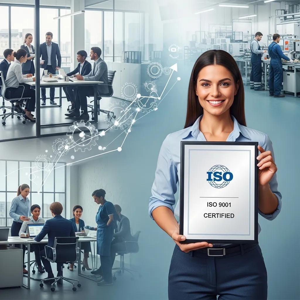 Owner showing ISO certificate as evidence of good governance